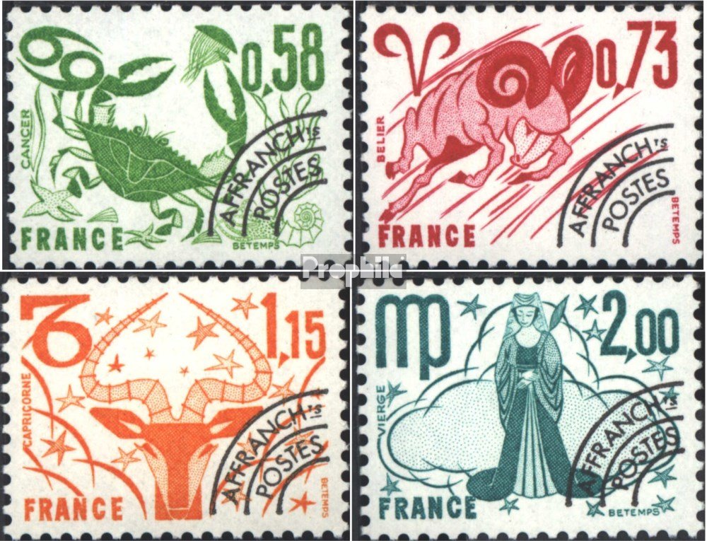 Francja 2063-2066 (pe?ne.Kwestia.) 1978 Zodiak (Znaczki dla kolekcjonerów) Astrologia/znak zodiaku