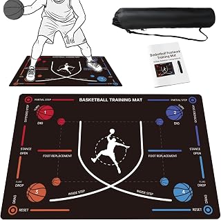 ZVD Portable Basketball Training Mat: Non-Slip Footwork Agility Trainer for Speed, Strength, Coordination - Indoor/Outdoor