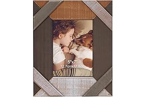 MEBRUDY 5x7 Rustic Pine Farmhouse Picture Frames for DIY Crafts