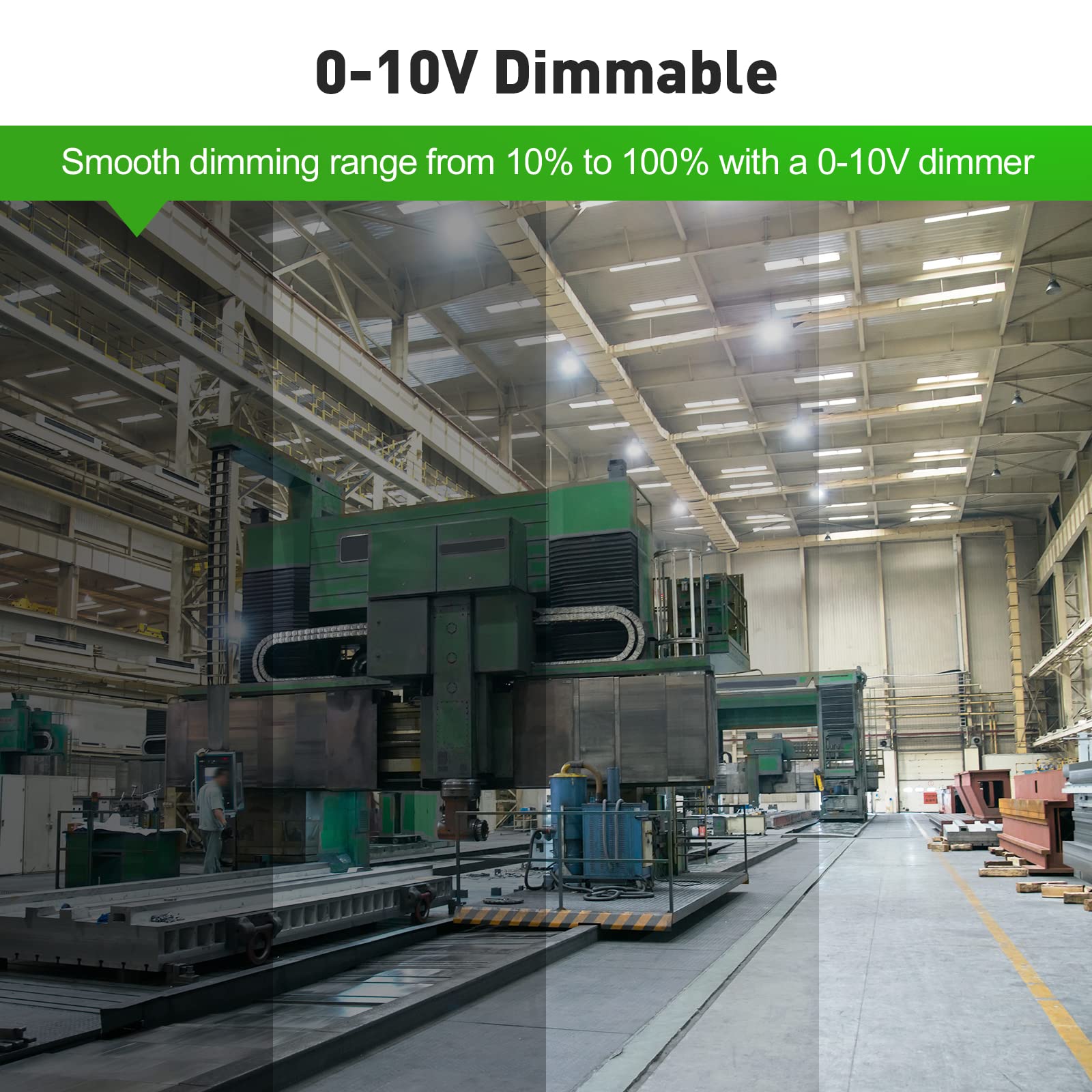 UFO LED High Bay Light 150 200 240 Wattage Selectable with Preinstalled Hook IP65 Waterproof 0-10V Dimmable Commercial — view 6