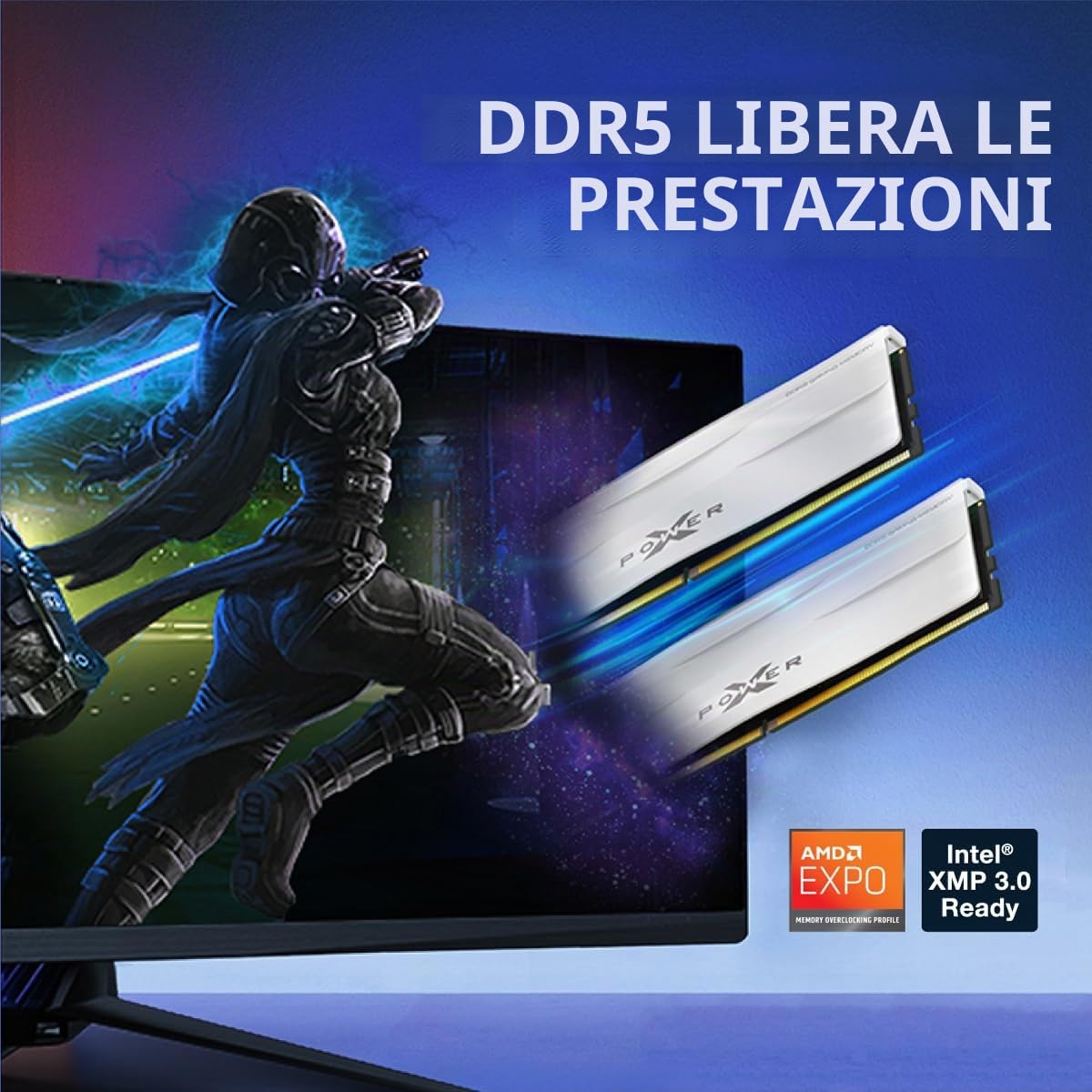 Silicon Power DDR5 32GB (2x16GB) Zenith 6000MT/s (PC5-48000) 288-pin CL36 1.35V UDIMM Desktop Memory Module RAM SP032GXLWU60FFDG Bianco