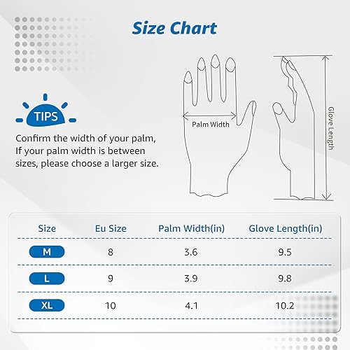 Miniatura 7 de Manusage Guantes de trabajo con revestimiento de nitrilo de microespuma, 12 pares, guantes de nailon de punto sin costuras para hombres y mujeres,