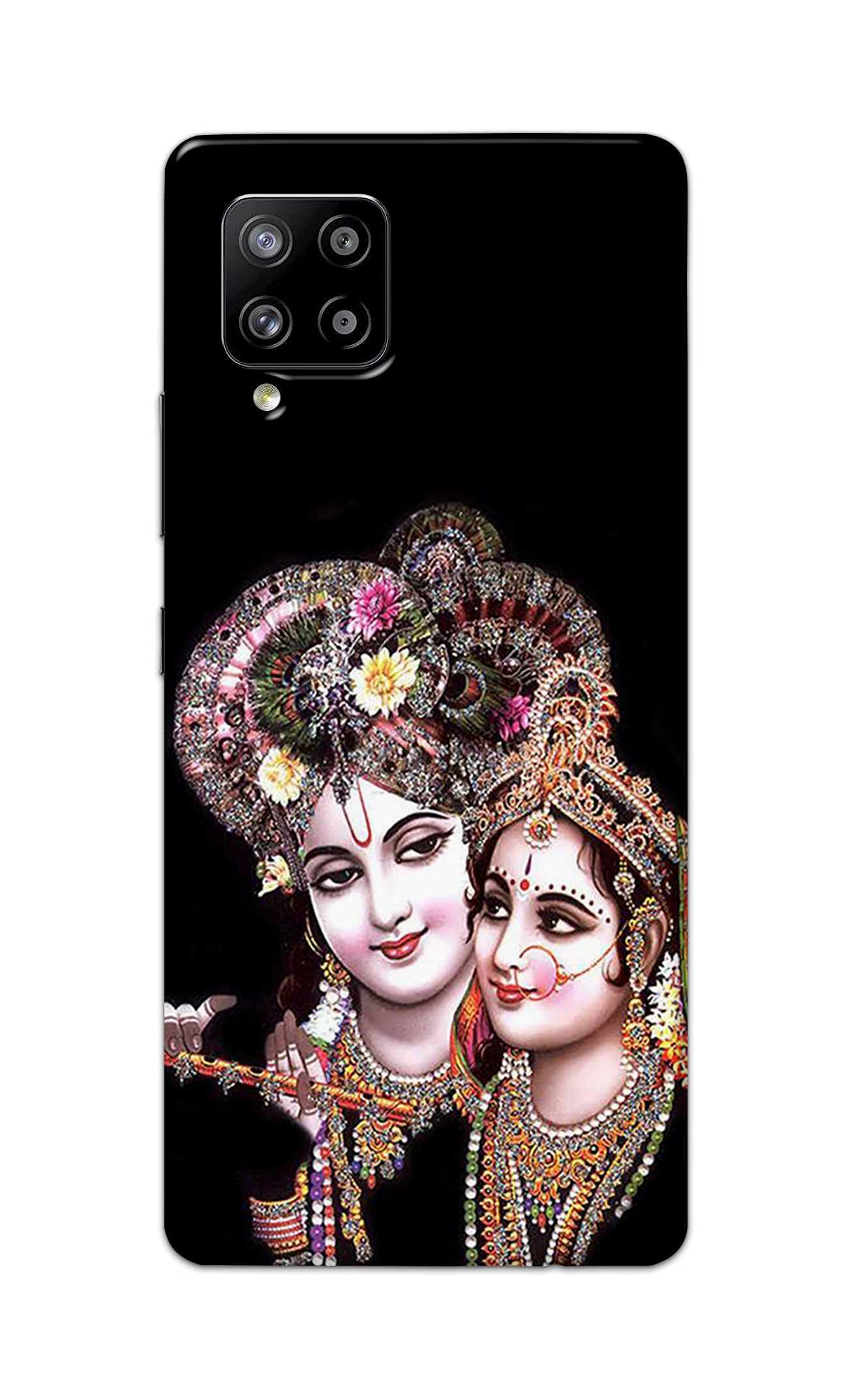 PradhCases Lord Krishna Radha Hindu International God Amazing Flute Printed Designer Hard Back Case Cover for Samsung Galaxy M42 5G -(HT) MSP2004
