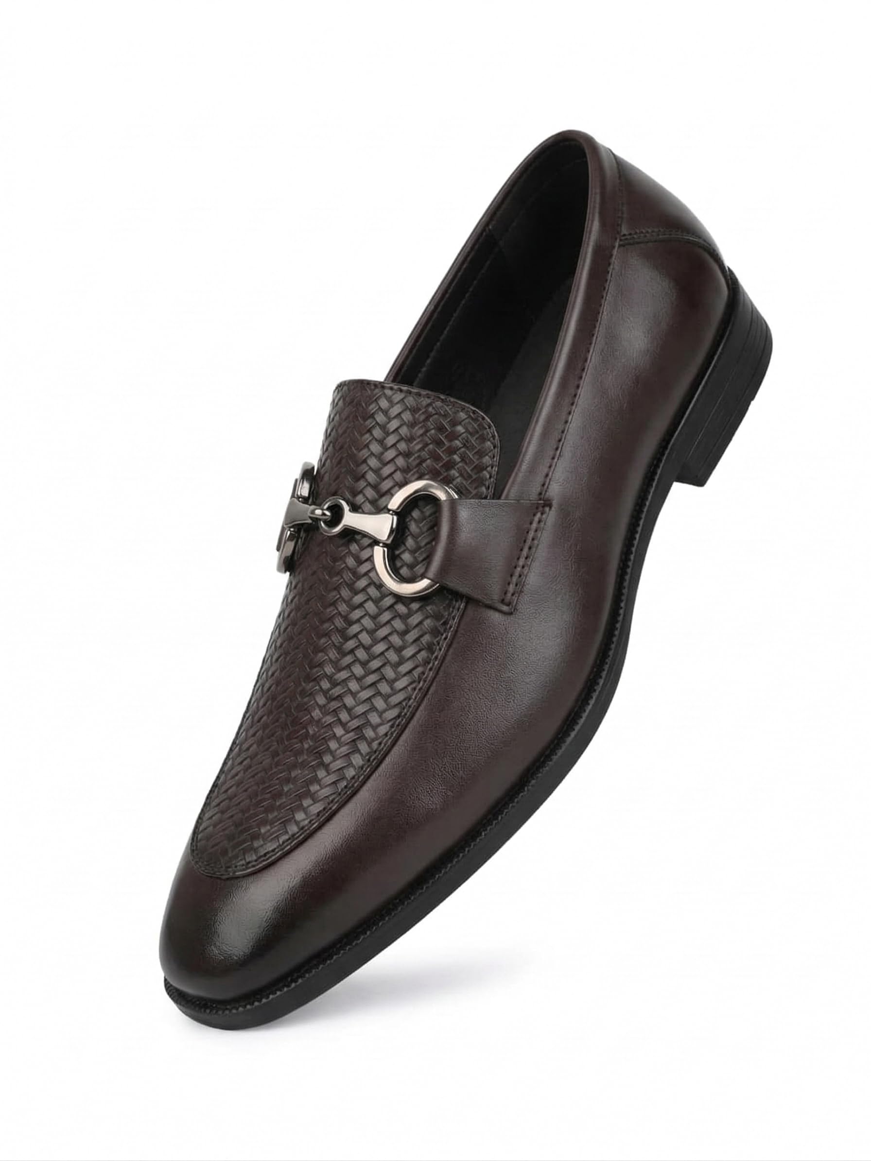 alberto torresi Premium Branded Horsebit Formal Leather Loafer with TPR Sole and Heel Support-picture-16