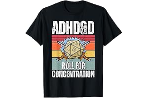 Retro Vintage ADHD&D Roll For Concentration T-Shirt