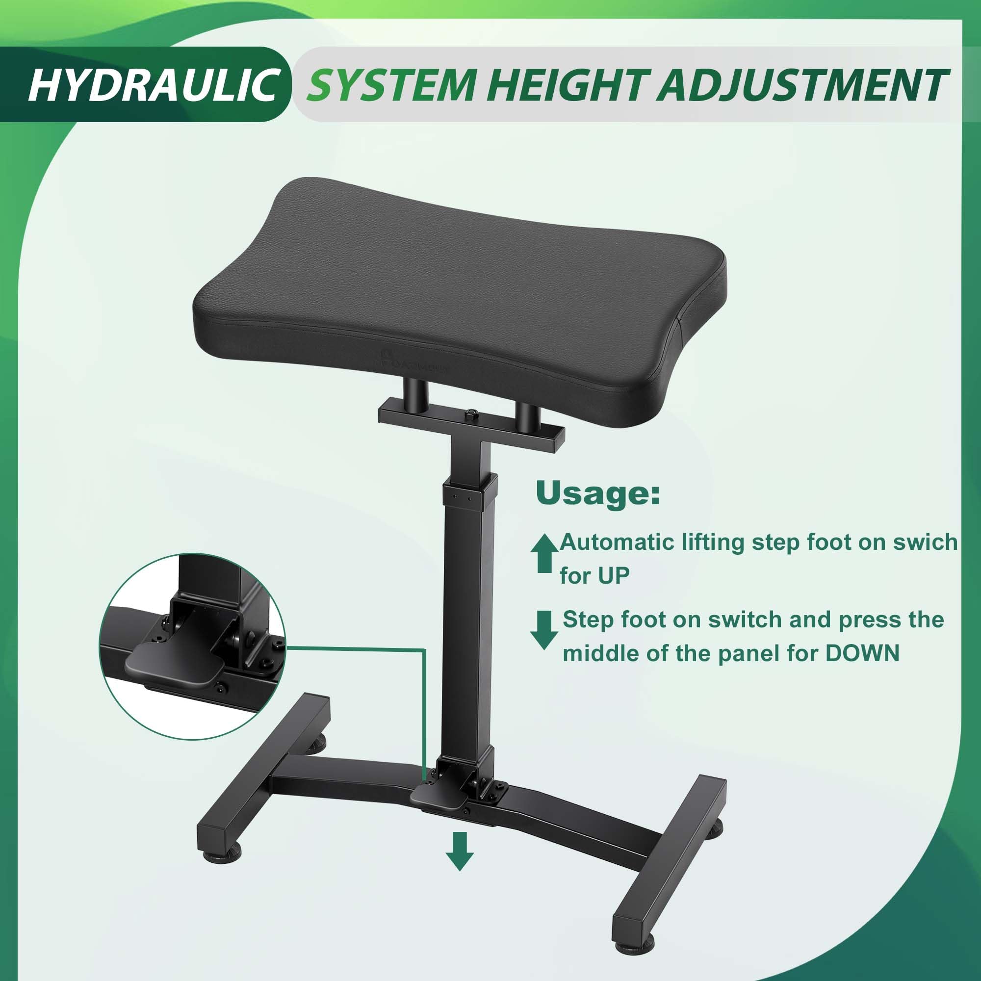 POARMEEY Soporte XXL para tatuaje de altura ajustable por Hydraulic System, reposabrazos de tatuaje con base fuerte y duradera para artistas tatuajes Stuio