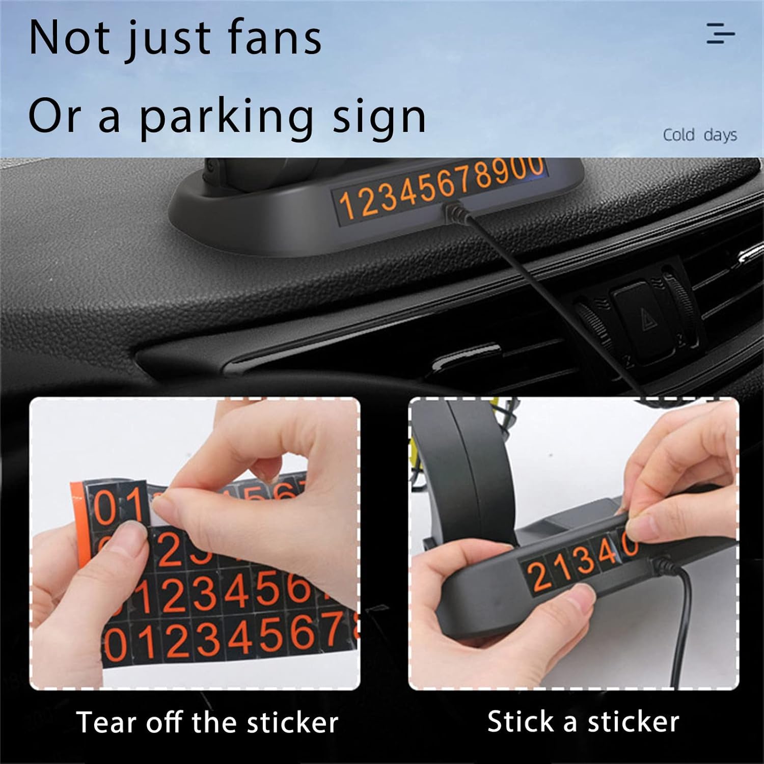 Car Cooling Fan- 360° Adjustable Dual Head Cooling Air Fan Brushless Motor Low Noise Automobile Vehicle Fan Micro for Car/SUV/RV/Truck/Boat Use : Electronics