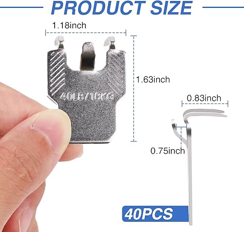 Miniatura 2 de Ganchos de garra para paneles de yeso, ganchos resistentes para colgar cuadros para decoración de habitación, oficina, sin daño, sin herramientas,