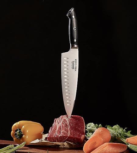Miniatura 8 de Ergo Chef Pro Series 2.0 - Cuchillo de chef de 8 pulgadas, hoja de acero inoxidable forjado de alto carbono 7Cr17MoV con mango ergonómico de madera