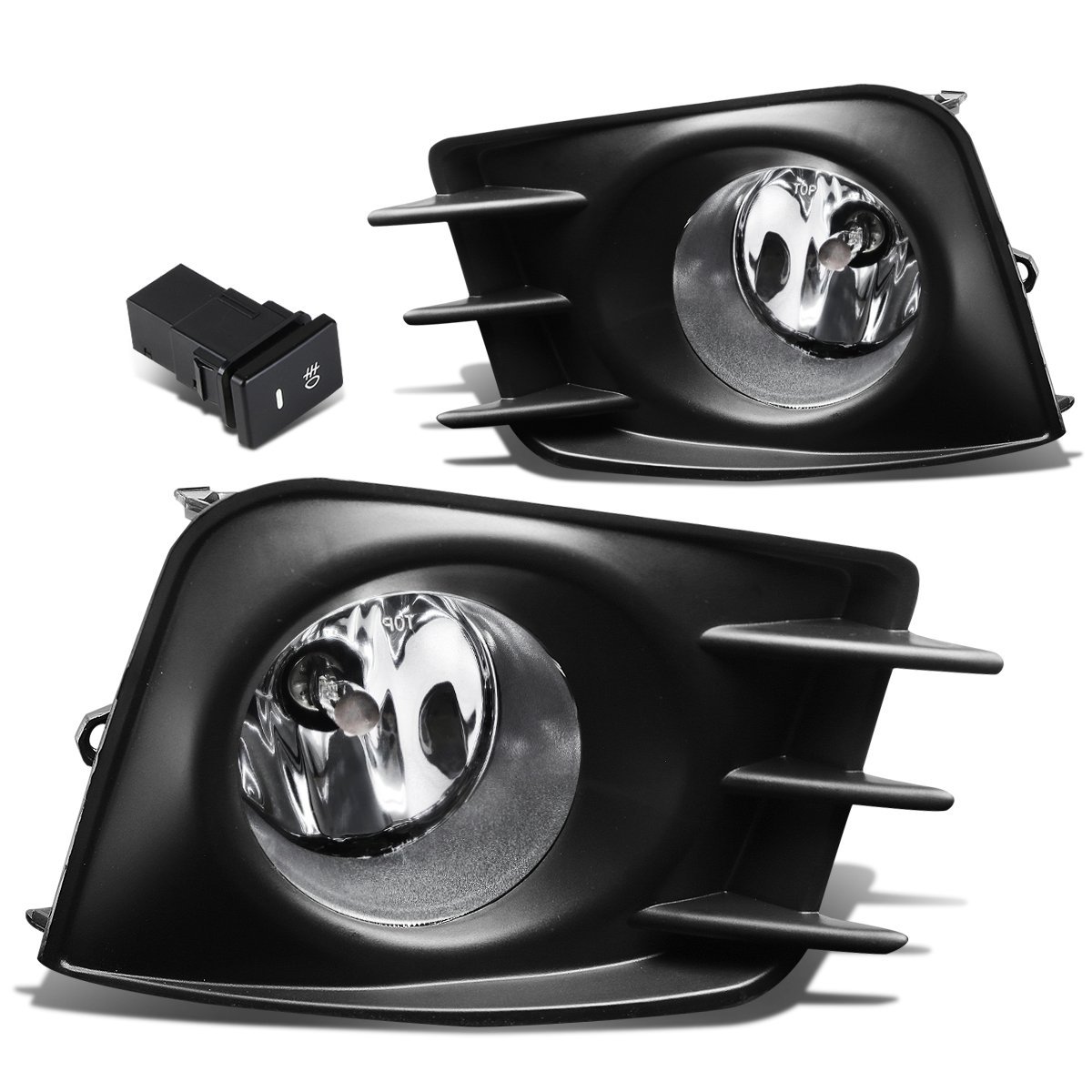 DNA MOTORING FL-STC10-CH Front Bumper Fog Light, Driver and Passenger Side,Chrome