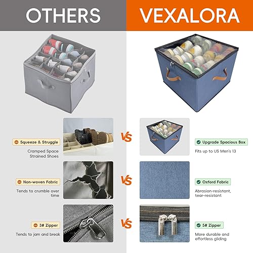 Miniatura 4 de Organizador de Zapatos para Closet, Paquete de 2 Contenedores de Almacenamiento de Zapatos con Cubierta Transparente, Divisores Ajustables que Caben