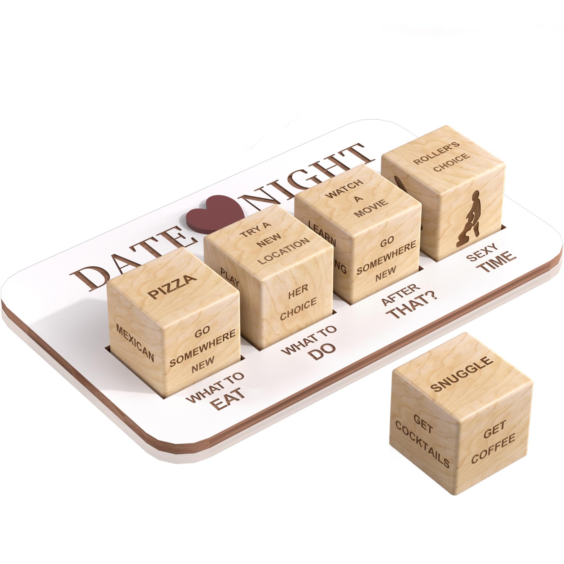 Date Night Dice Couples Gift Ideas, Decision Dice, Valentine's Day Gifts for Girlfriend or Boyfriend, Romantic Date Night Ideas for Him and Her, Anniversary Christmas Birthday Gifts for Husband Wife