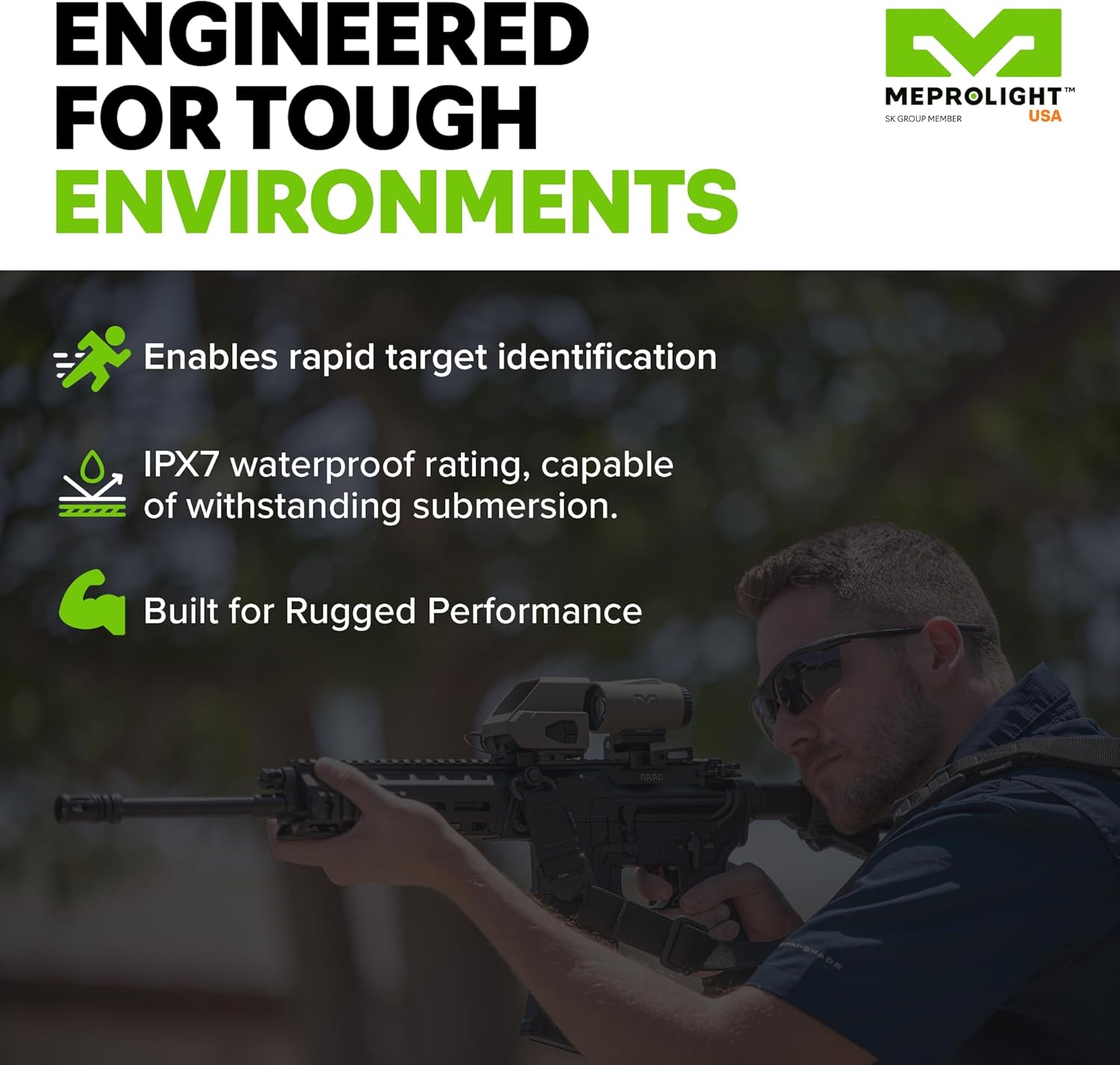 MEPROLIGHT Mepro MMX3 Red Dot Magnifier 3X Micro Lightweight, Compact, Weatherproof Magnifier Scope, Flip to Slide Mount, 2 Rubber Covers, No Battery Needed