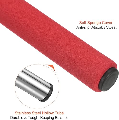 Miniatura 4 de PATIKIL Juego de bastón de pista de relé, esponja de tubo de acero inoxidable, palo de carrera para atletismo al aire libre, herramienta de juego