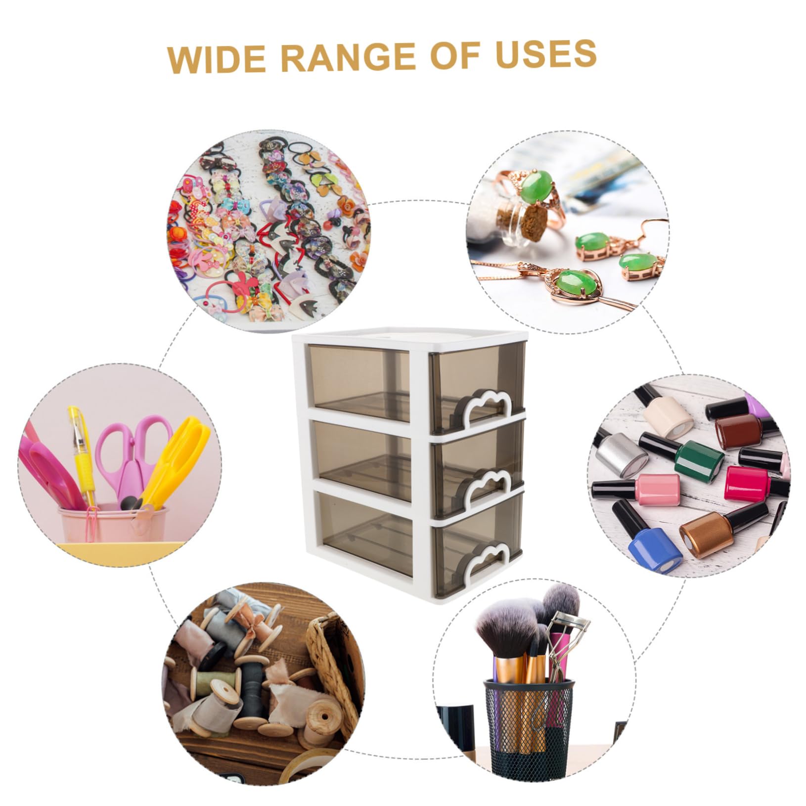 Ciieeo Organizzatore Cosmetici Materiale Sicuro in Plastica Cassetti Scorrevoli e Meccanismo Comodo per Piccoli Spazi e Scrivanie