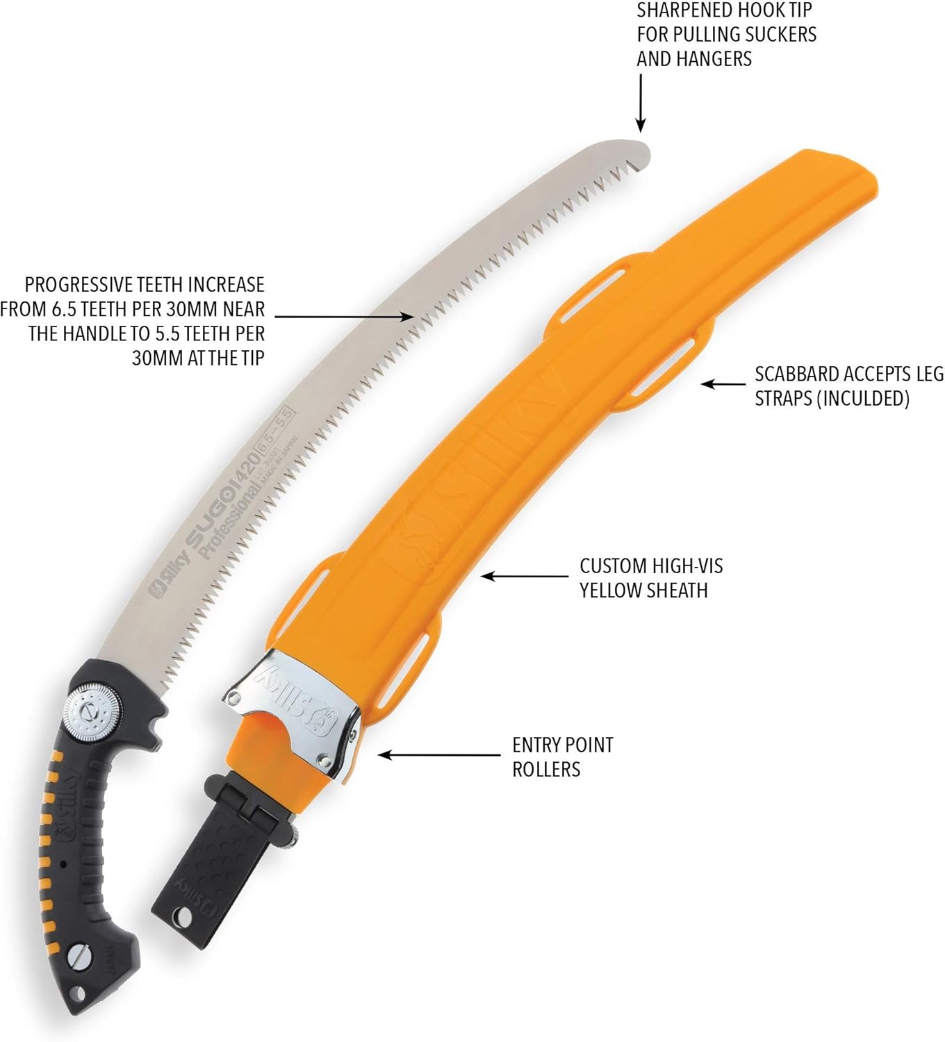 Silky Curved Landscaping Hand Saw SUGOI 360 Extra Large Teeth 39036