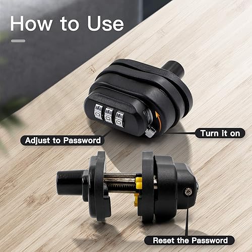 Miniatura 4 de RioRand Bloqueo de gatillo de 3 dígitos Establece tu propio candado de pistola de combinación