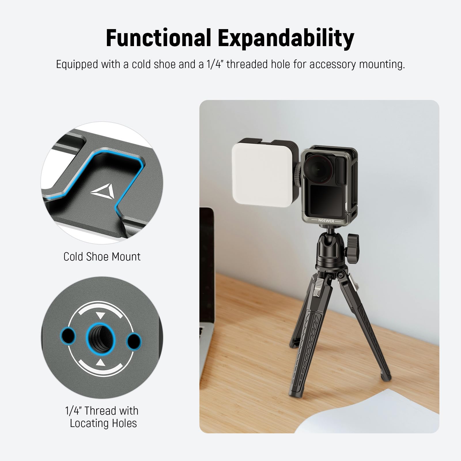 Amazon.co.jp: NEEWER アクションカメラケージ Action 5 Pro用 金属製