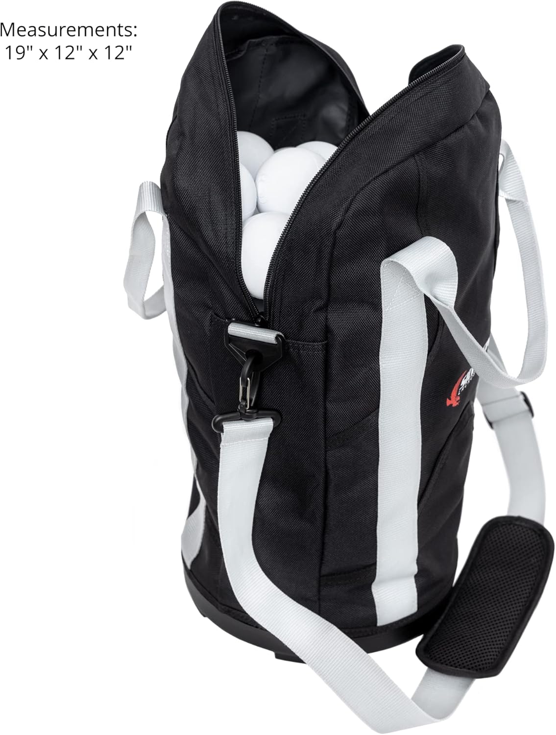 Lacrosse Ball Bag With Shoulder Strap 19x12 Inch| Holds up to 60+ Balls | Durable & Comfortable Bag for Coaches, Men, Women, Youth, Players