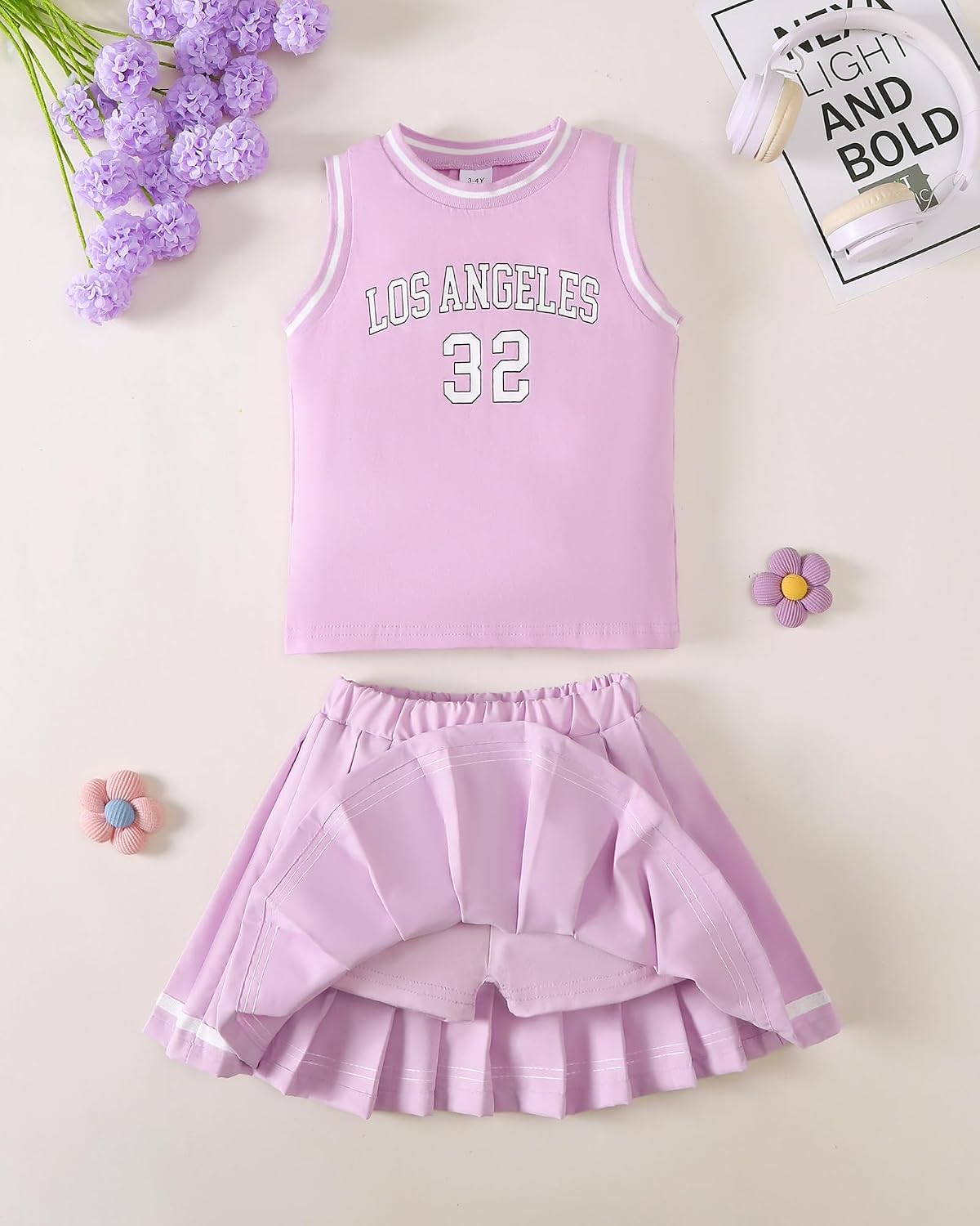 sweetabby Toddler Girl Dress Kid Little Girls Summer Clothes Tennis Glof Sleeveless Tank Top Pleated Skort Skirt Outfit Set