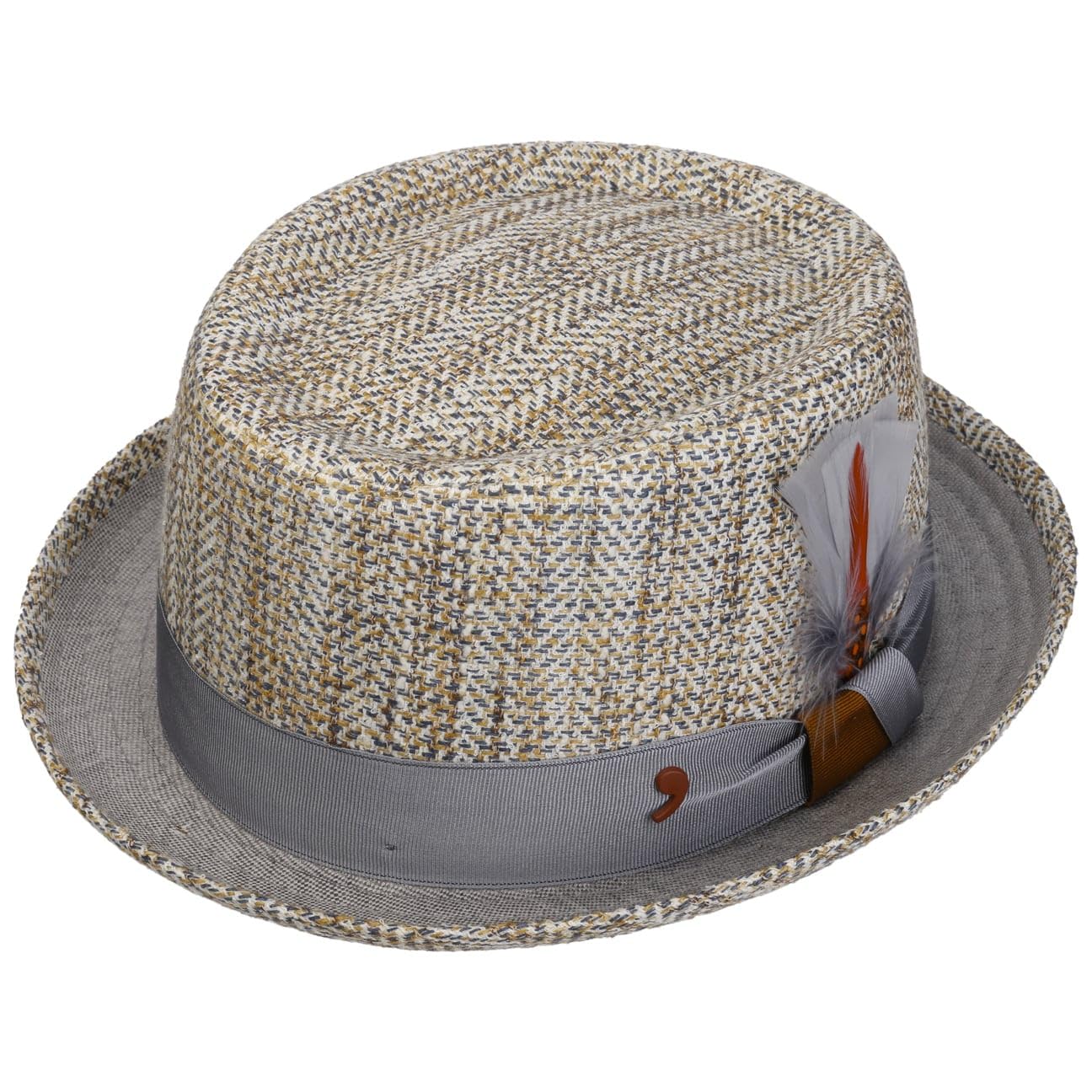 Sombrero Vendello Pork Pied’Este Hombre - Made in Italy pie de Sol con Forro, Banda Grosgrain, Grosgrain Primavera/Verano Verano