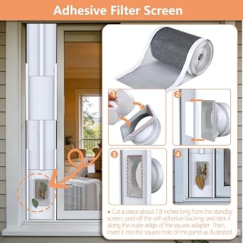 Portable Ac Window Vent Kit Max 47Length with 5.9Hose Universal Coupler