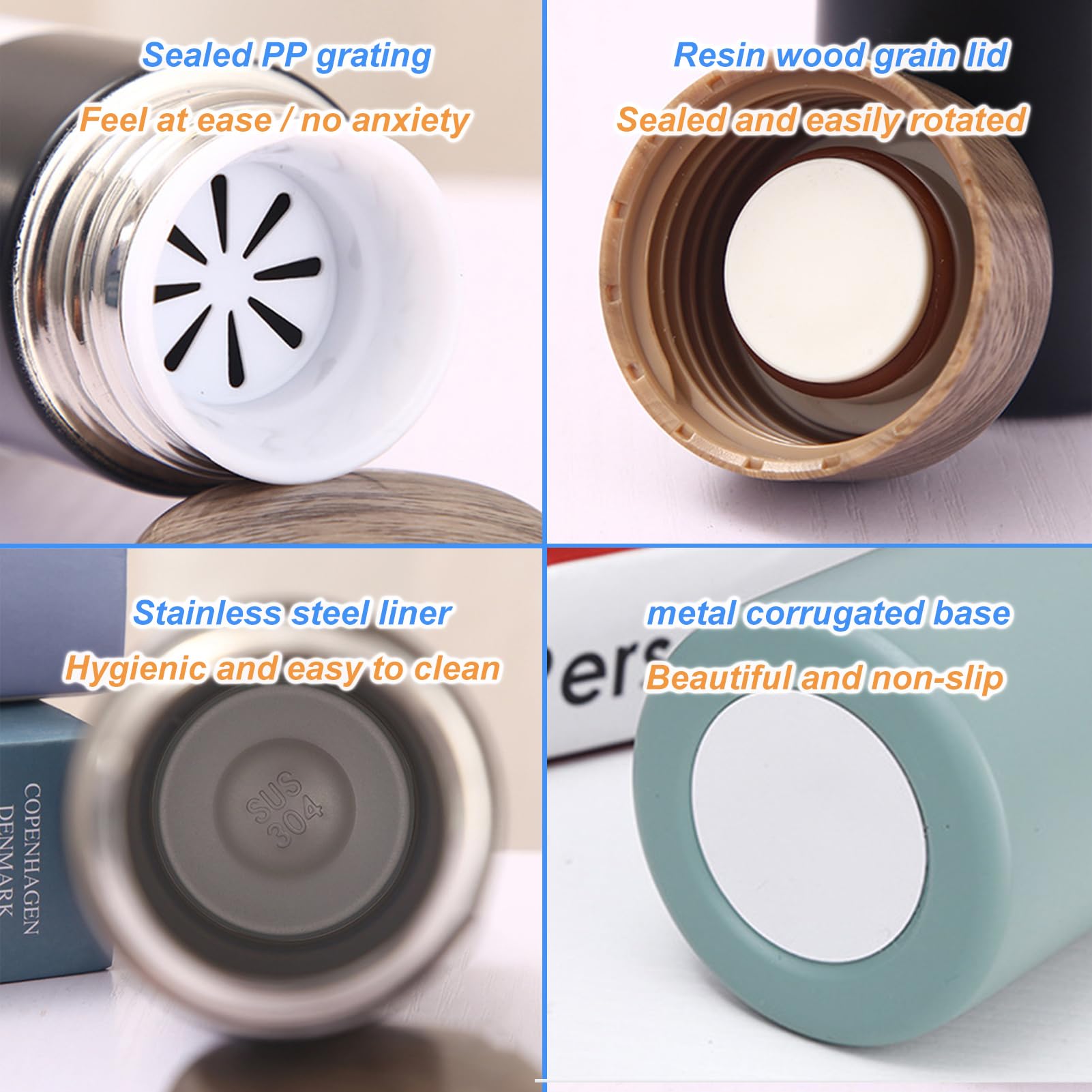 Spittoon de bolsillo para escupir, taza portátil de 5 onzas para masticar tabaco, acero inoxidable, escupir por inmersión, boca ancha, escupidor resistente a derrames (azul oscuro)