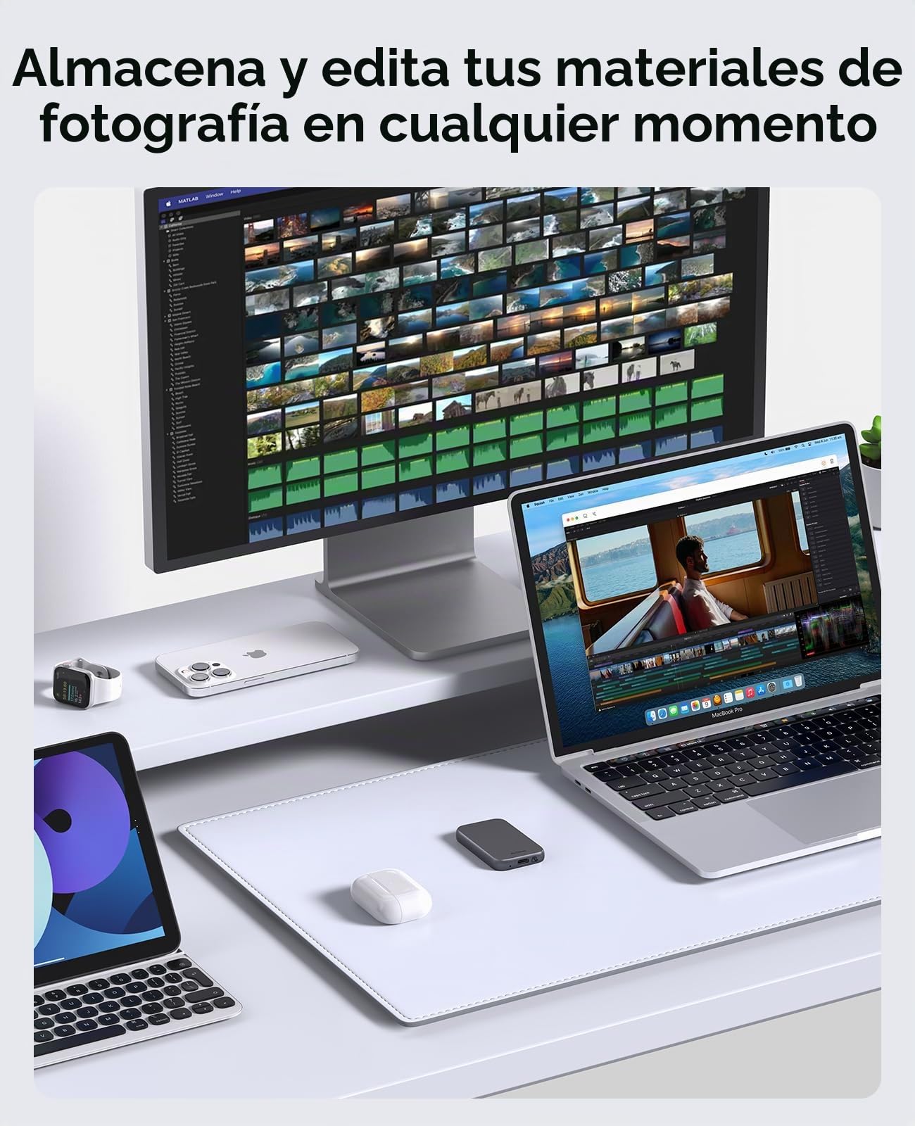 ORICO Disco SSD Externo 2 TB, Ultra Rápido Lectura 2000 MB/s, Escritura 1800 MB/s, USB-C 3.2 Gen2, Almacenamiento Portátil para iPhone 15+, Mac, Ordenador PC, Móvil y Consola de Juegos, Z20