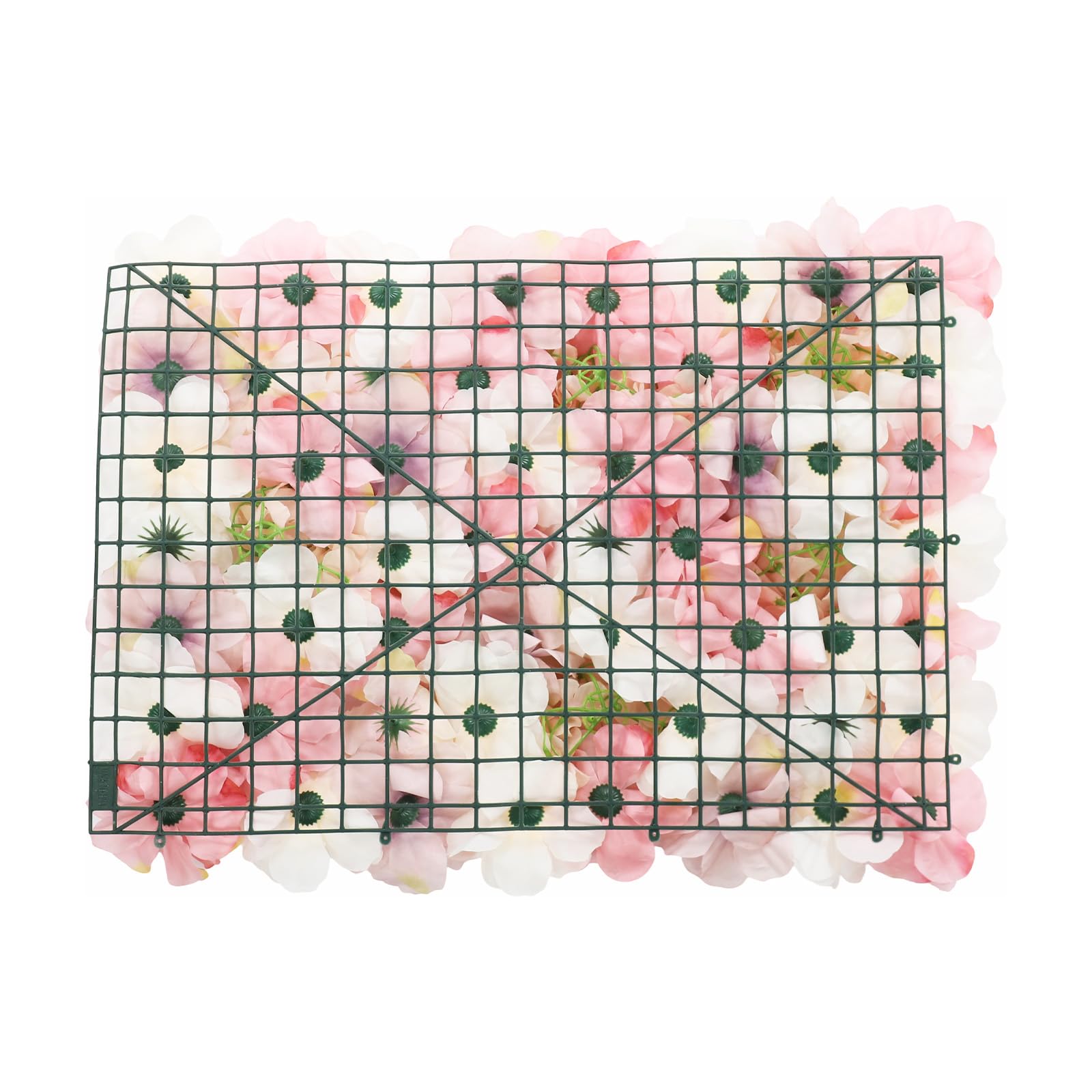 Blumenpaneel, 6 Stück, weiße Rose, künstliche Blumenwand mit Hortensien, Dahlien, Blumendekoration, für Hochzeit, Geburtstag, Party, Seidenstoff, Kunststoff, 60 x 40 cm
