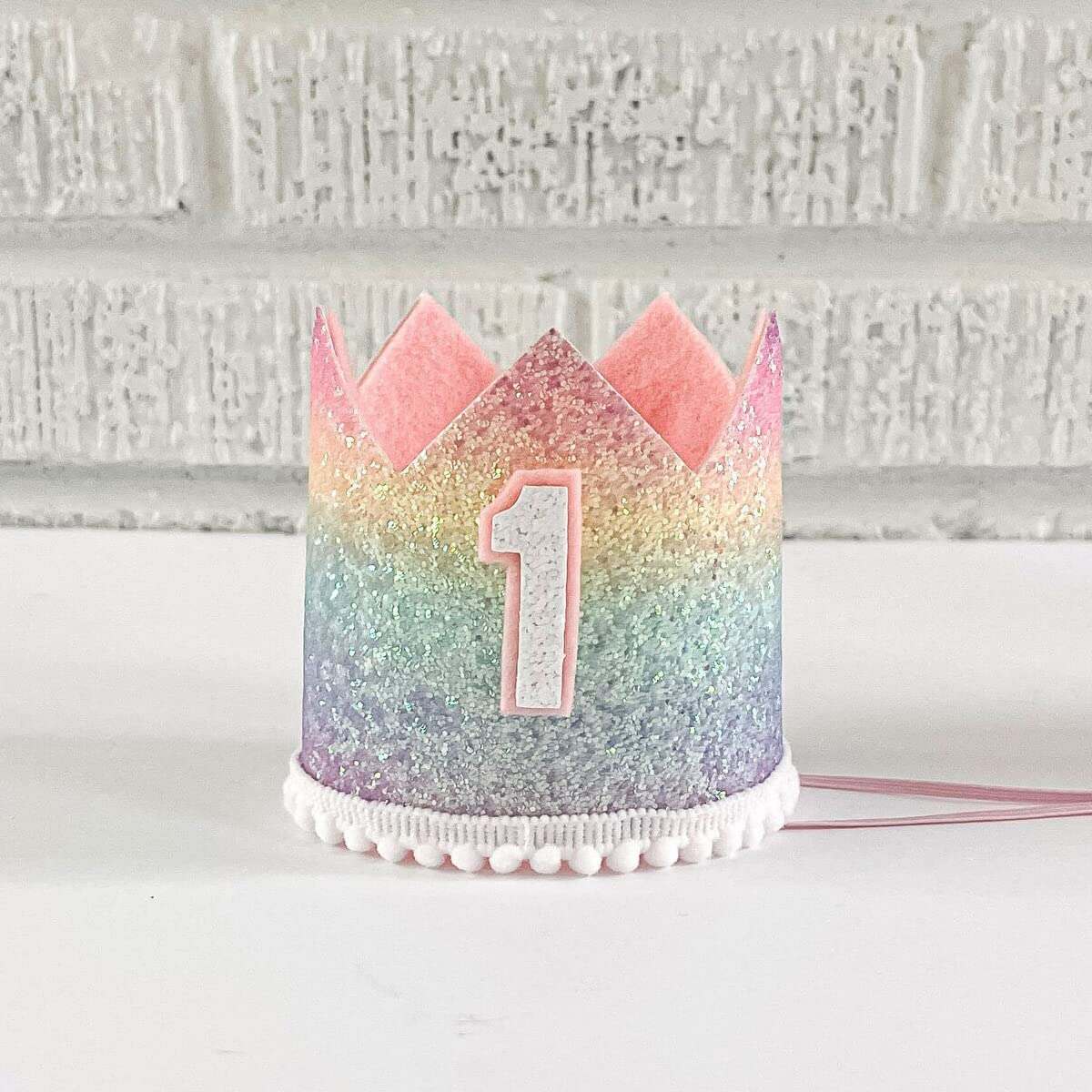 Happy Space Birthday Crown/Tiara, 1 year Rainbow Crown-image-11