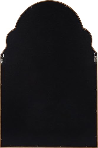 Miniatura 7 de Kate and Laurel Hogan - Espejo de pared arqueado de madera, 20 x 30, marrón rústico, espejo de madera con arco marroquí vintage con esquinas