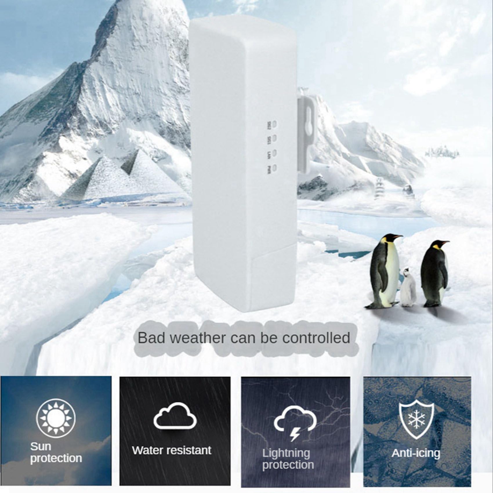 6X Routeur WiFi Extérieur Pont sans Fil 2.4G Répéteur WiFi 300Mbps Amplificateur de Signal WiFi Point à Point Portée 1KM Prise UE