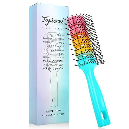 Cepillo de pelo de ventilación de 11 filas, cepillo ventilado para hombres y mujeres, cepillo desenredante para secar rápidamente, cepillo ventilado