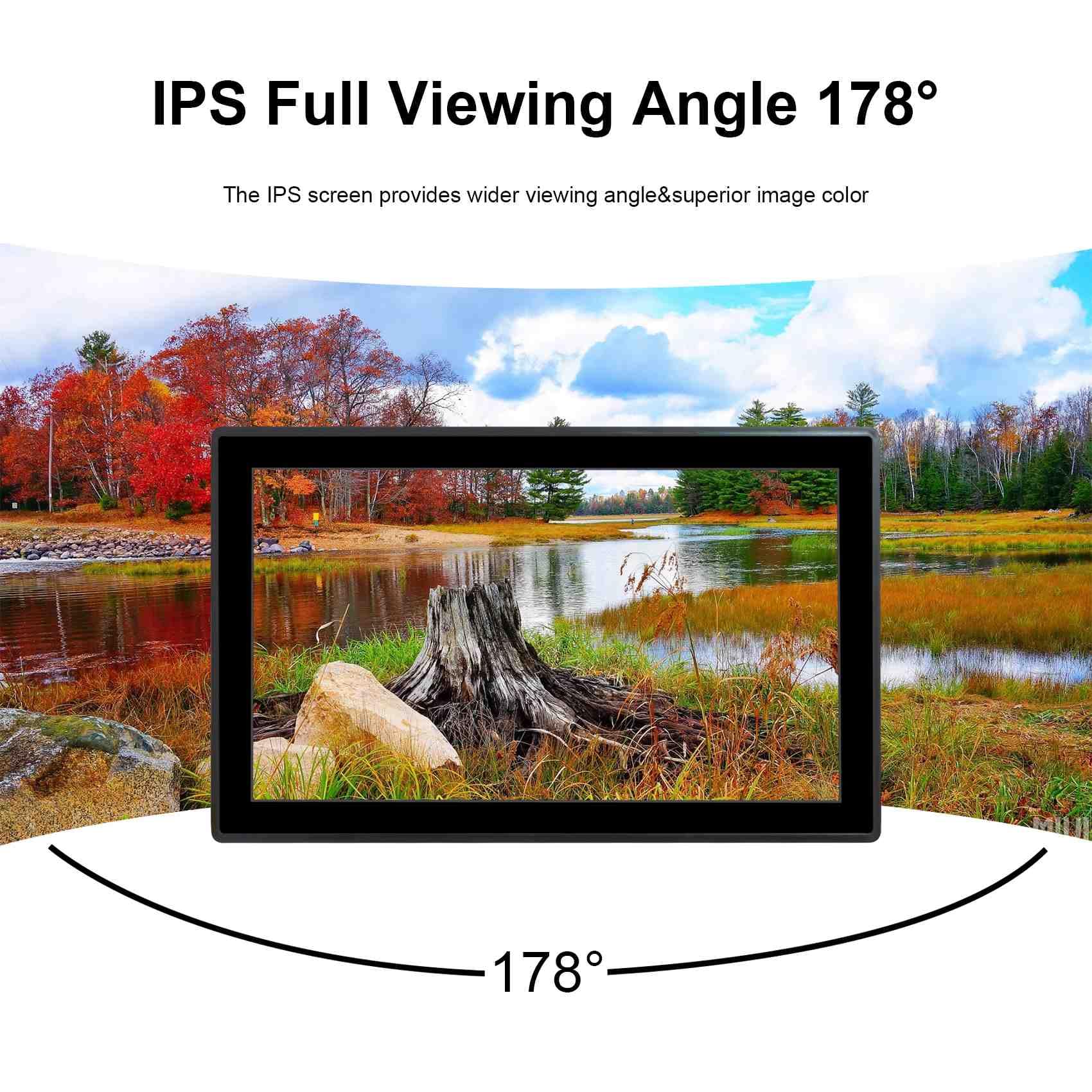 VSDISPLAY Monitor industriale di tocco di 13.3 pollici, 1920×1080, 300 nits | IP65 anteriore, tocco di 10 punti, ampio angolo di visione, corpo del metallo