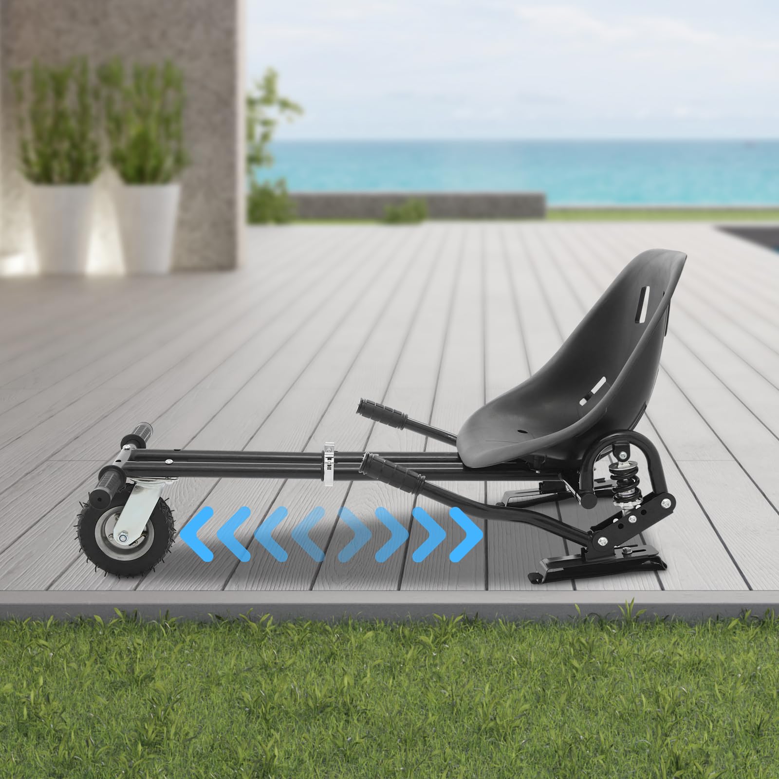 Siège d'hoverboard réglable pour trottinette auto-équilibrée, avec pneu avant, pour hoverboard de 6,5 à 10", accessoires universels et kit de mise à niveau pour enfants et adultes