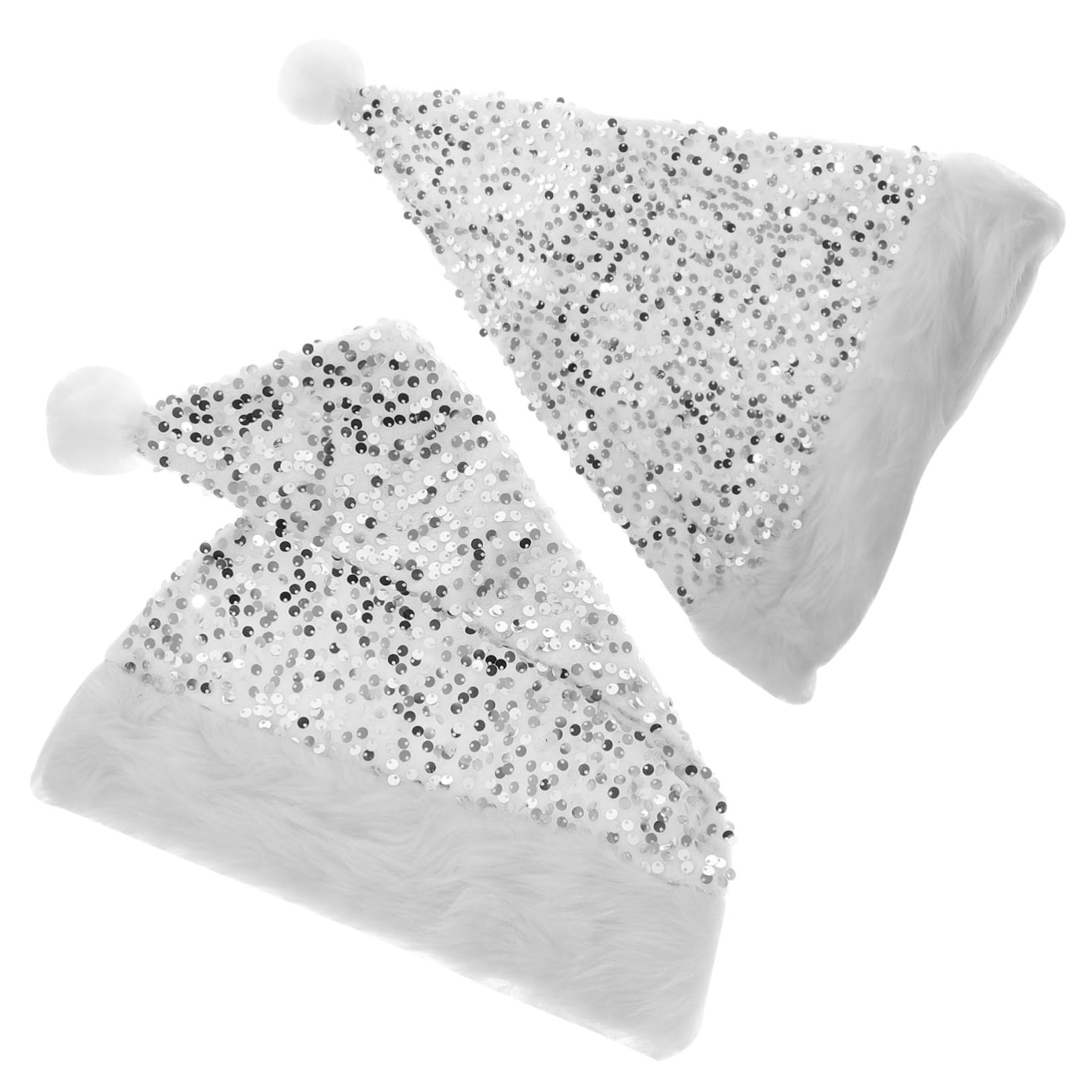 Ciieeo 2 Juegos De Gorros De Papá Noel Con Lentejuelas Para Fiestas Navideñas (2 Unidades)