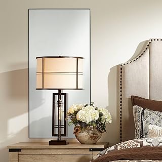 Noble Park Aryn Rectangular Vanity Decorative Accent Wall Mirror Modern Matte Black Iron Thin Frame 20