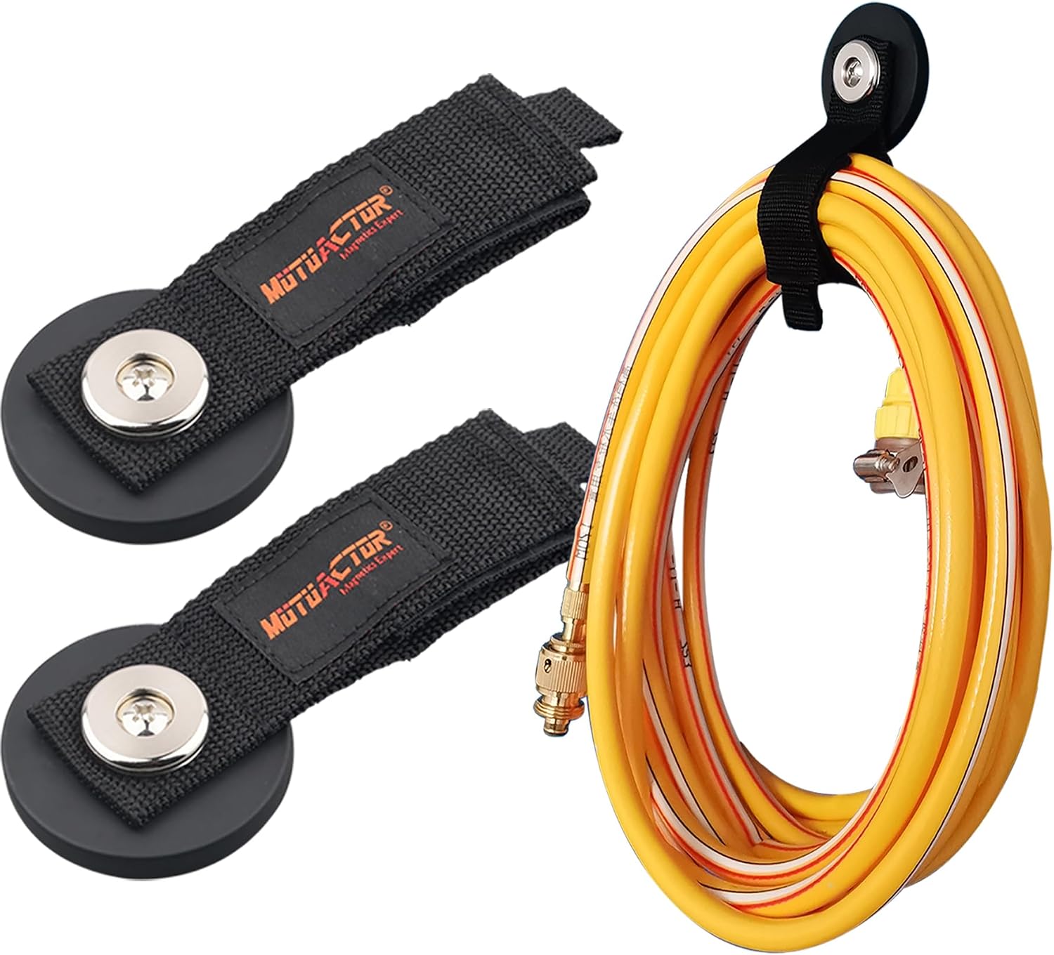 MUTUACTOR 2packs Magnetic Hooks Heavy Duty,Strong Magnet Garage Hook Large Capability for Hanging Cables Rubber Coating Mounting Magnet Storage Hooks for Garden Hoses Ropes Cordless Drills Tools Box