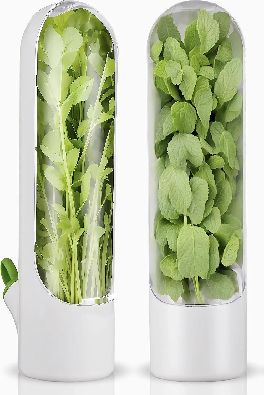 FIDLEXPlastic Herb Saver Pod for the Fridge Small Produce Saver Food Storage Container Vegetable Keeper Herbs Storage BPA-Free Vegetable Container Keep Fresh Herb Saver Multicolor (Pack of 1)