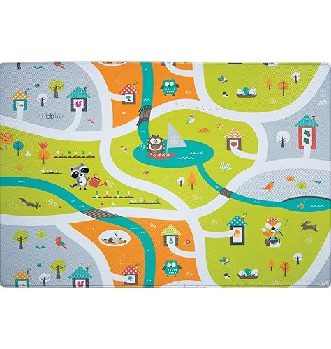 bblüv - Mülti - Alfombra de juego suave, reversible y segura - Resistente al agua, uso en interiores y exteriores (Miles)