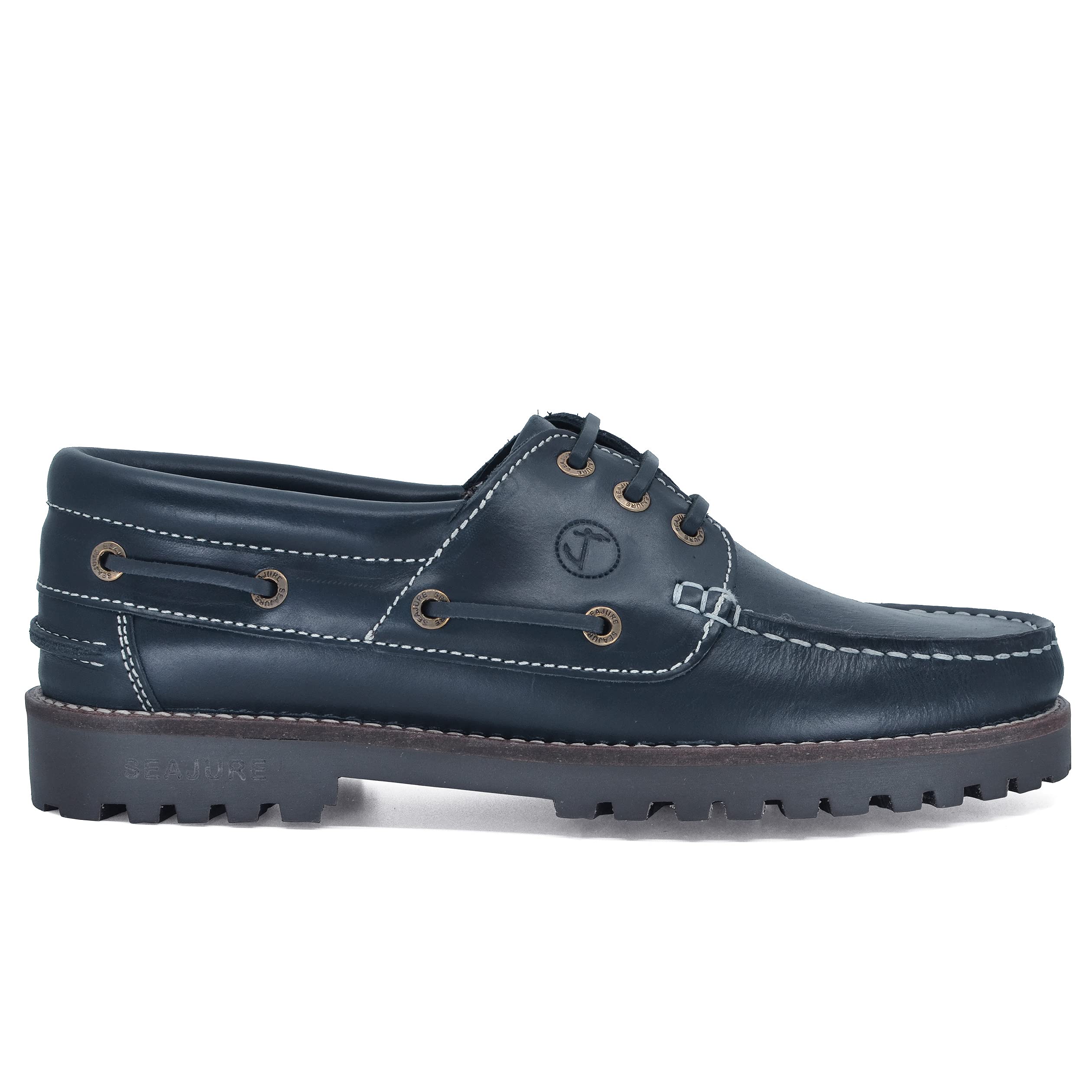Seajure Damen Bootsschuhe Lubmin Marineblau Leder
