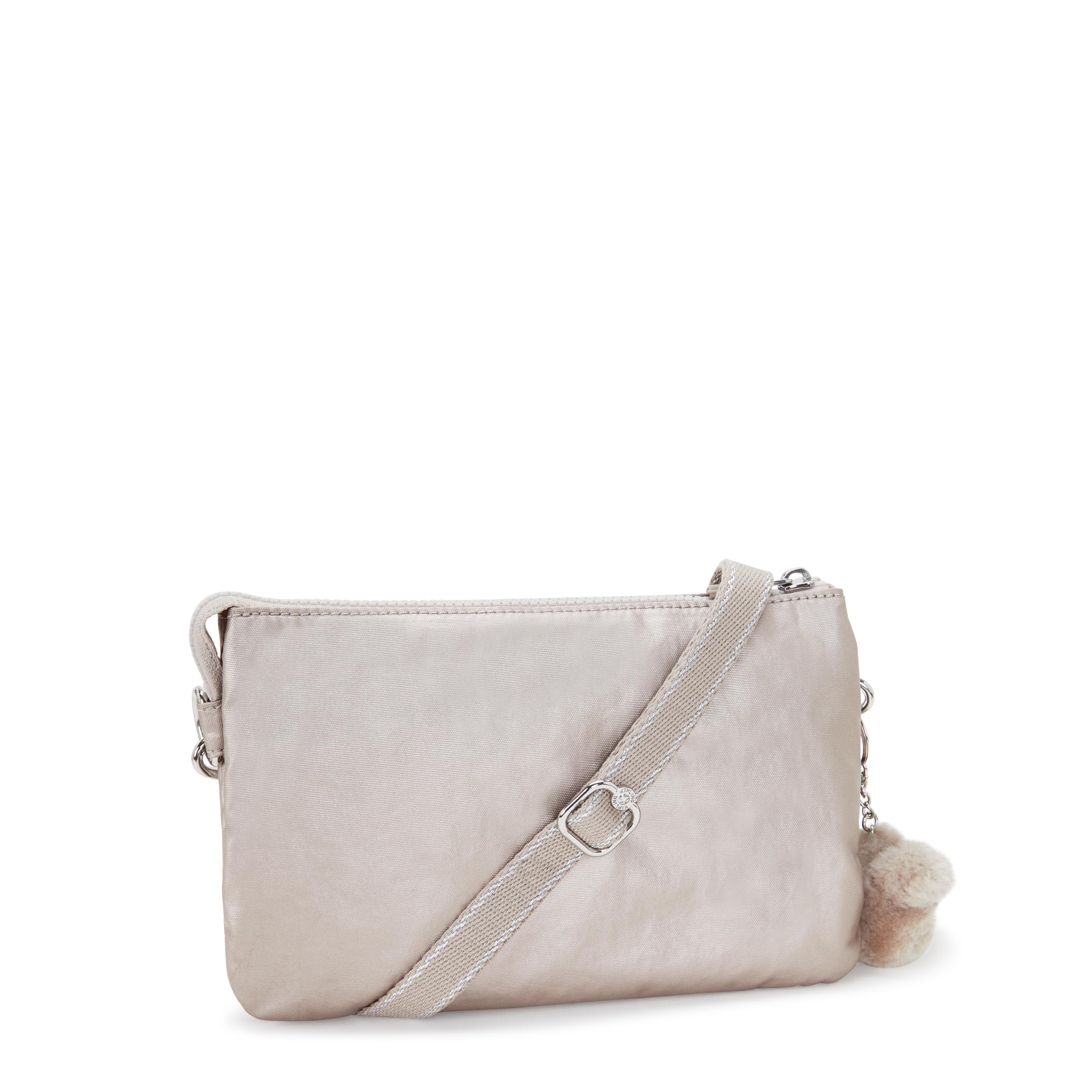 Kipling RiRi - Bolso cruzado para mujer, Brillo metálico, 9.5''L x 6.25''H x 2.5''D