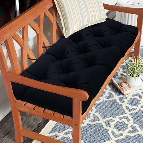 Miniatura 5 de Cojín para columpio de porche, impermeable, para asiento de banco de jardín, cojines de repuesto para banco de interiores y exteriores, cojines para