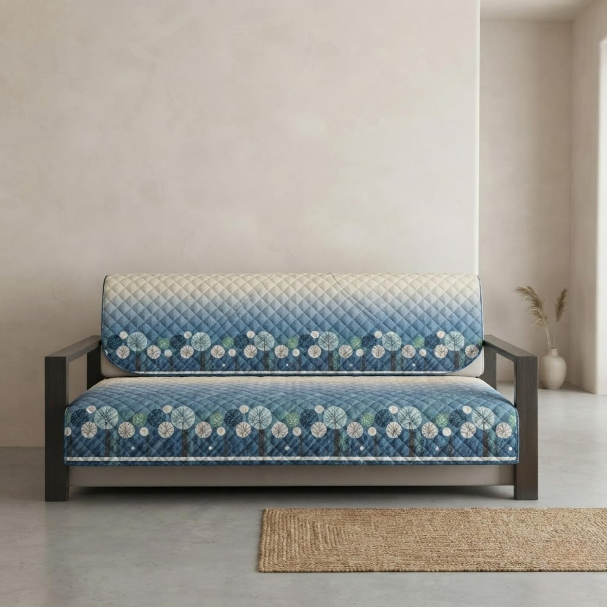 Velvet Quilted Sofa Cover Set - 5 Seater Protection -9 Velvet Quilted Sofa Cover Set - 5 Seater Protection -9