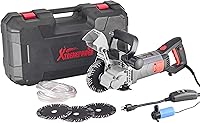 XtremepowerUS Wall Chaser Slotting Machine - Concrete Grooving Cutter with Water Line, Dust Port & Infrared Guide