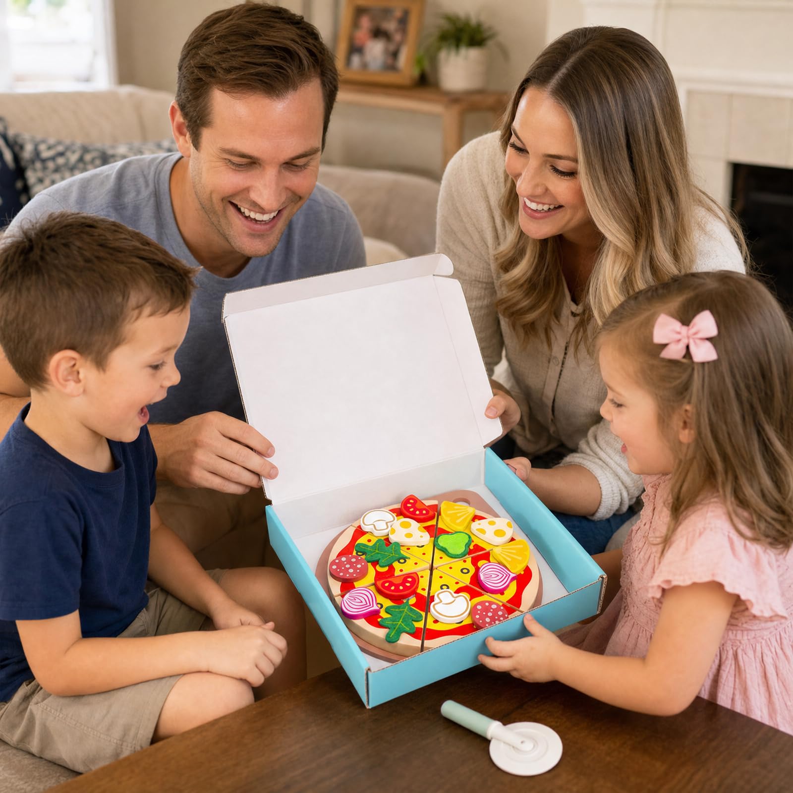 27-częściowy zestaw zabawek do pizzy, do kuchni, dla dzieci, zestaw do pizzy, zabawka kuchenna Pretend Play, zabawka Montessori dla chłopców i dziewczynek od 3 lat