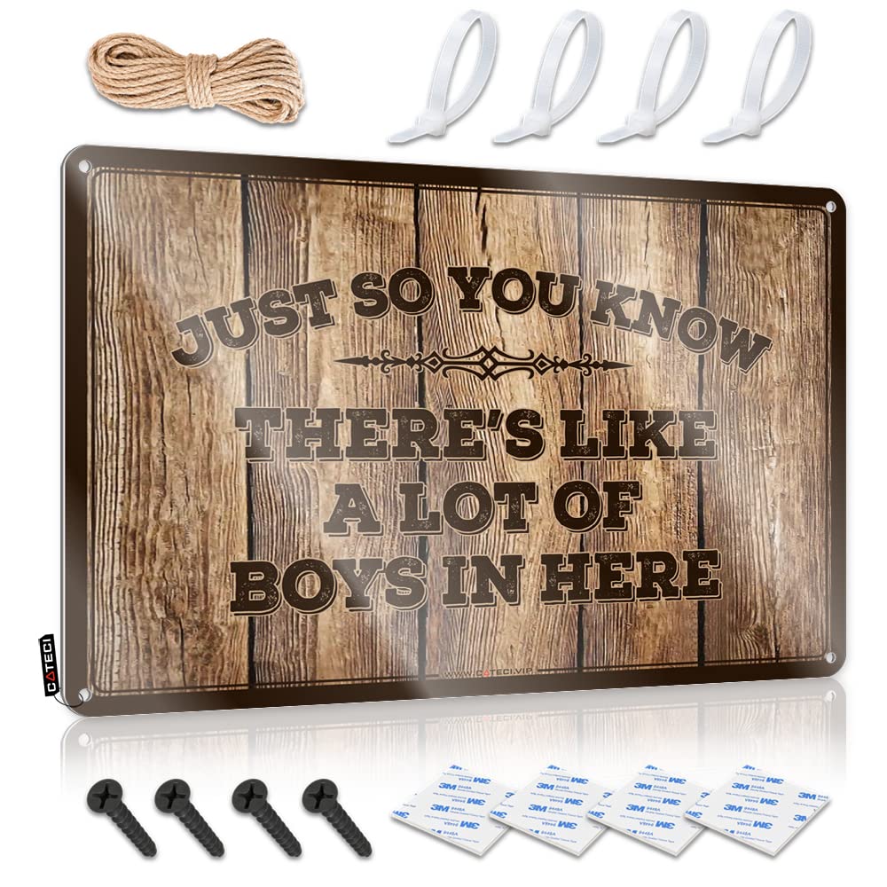 Retro Wall Art Tapestry Ready To Hang - Just So You Know There's Like A Lot Of Boys In Here Housewarming Gift For Bathroom(20X30CM)
