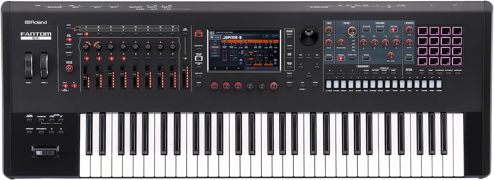 FANTOM 6 EX Synthesizer | Compact FANTOM with 61 Synth-Action Keys | Updated & Enhanced with the Latest Technology | Advanced Sound Engines | Over 7000 Onboard Sounds | Deep DAW Integration