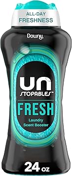 Downy Unstopables In Wash Scent Booster Beads, Fresh Scent, 24 oz, Laundry Beads for odor Protection, Downy Scent Booster Beads, Laundry Scent Boosters