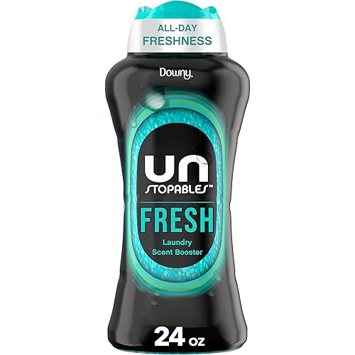 Downy Unstopables In Wash Scent Booster Beads, Fresh Scent, 24 oz, Laundry Beads for odor Protection, Downy Scent Booster Beads, Laundry Scent Boosters